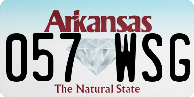 AR license plate 057WSG