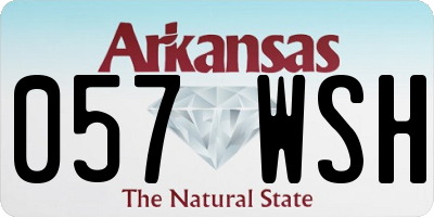 AR license plate 057WSH