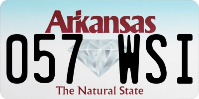 AR license plate 057WSI