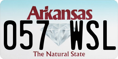 AR license plate 057WSL