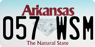 AR license plate 057WSM