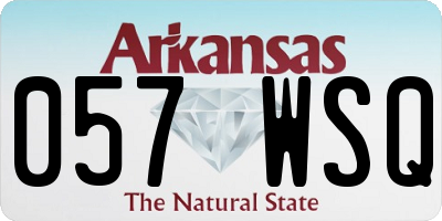 AR license plate 057WSQ
