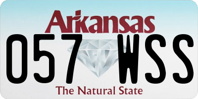 AR license plate 057WSS