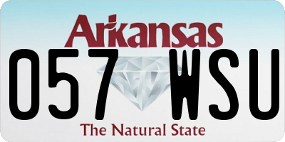 AR license plate 057WSU
