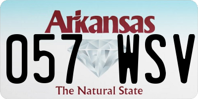 AR license plate 057WSV