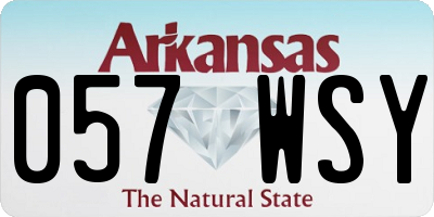 AR license plate 057WSY