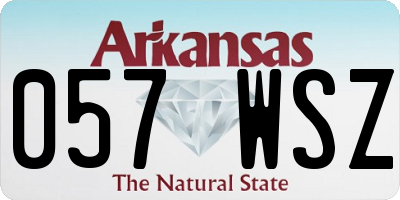 AR license plate 057WSZ