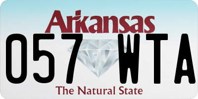AR license plate 057WTA