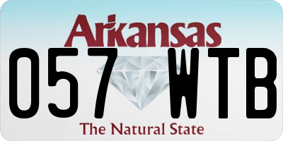 AR license plate 057WTB