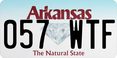 AR license plate 057WTF