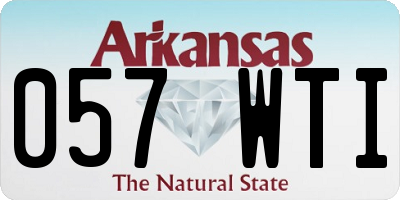 AR license plate 057WTI