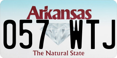 AR license plate 057WTJ