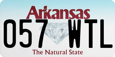 AR license plate 057WTL