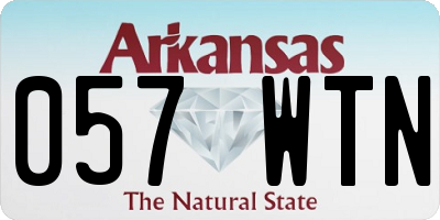 AR license plate 057WTN