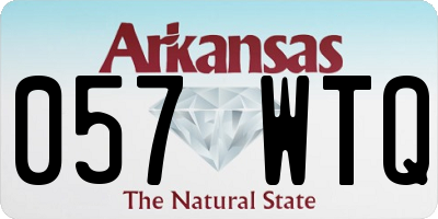 AR license plate 057WTQ