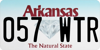 AR license plate 057WTR