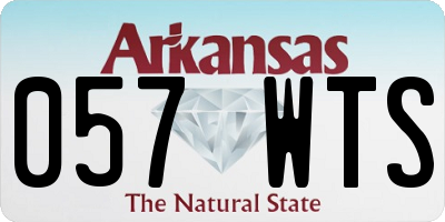 AR license plate 057WTS