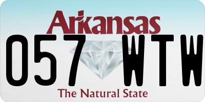 AR license plate 057WTW