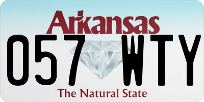 AR license plate 057WTY