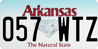 AR license plate 057WTZ