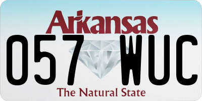 AR license plate 057WUC