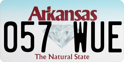AR license plate 057WUE