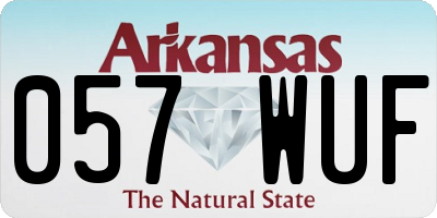 AR license plate 057WUF
