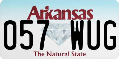 AR license plate 057WUG