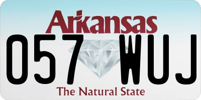 AR license plate 057WUJ