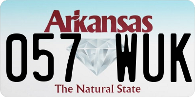 AR license plate 057WUK
