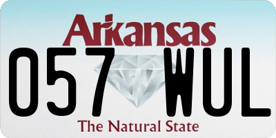 AR license plate 057WUL