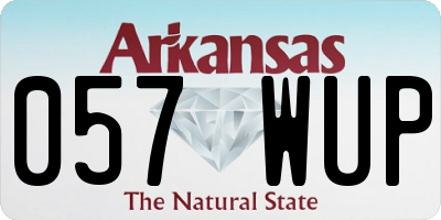 AR license plate 057WUP
