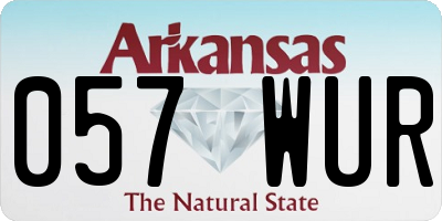 AR license plate 057WUR