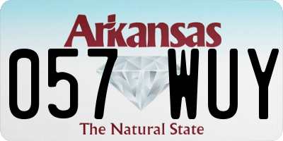 AR license plate 057WUY