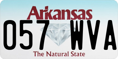 AR license plate 057WVA