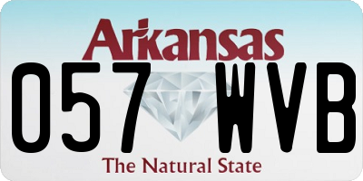 AR license plate 057WVB