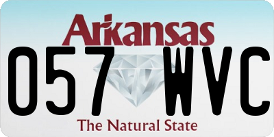 AR license plate 057WVC