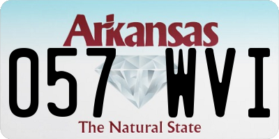 AR license plate 057WVI
