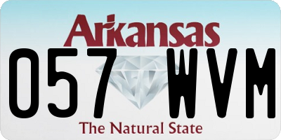 AR license plate 057WVM