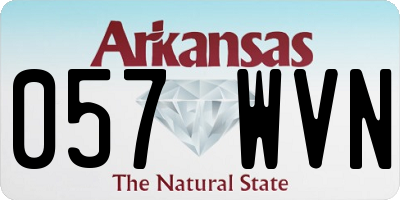AR license plate 057WVN