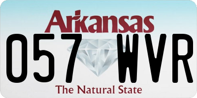 AR license plate 057WVR