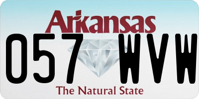 AR license plate 057WVW