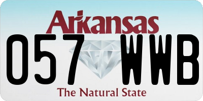 AR license plate 057WWB