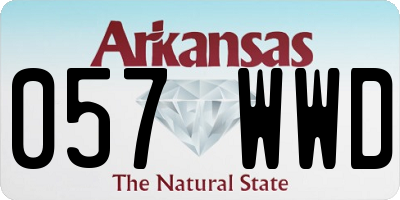 AR license plate 057WWD