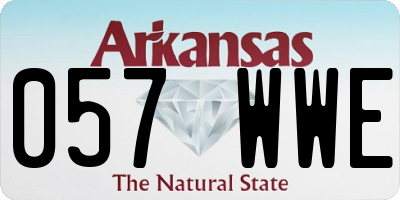 AR license plate 057WWE