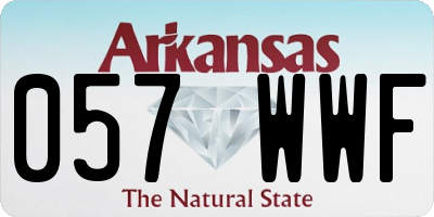 AR license plate 057WWF