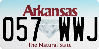 AR license plate 057WWJ