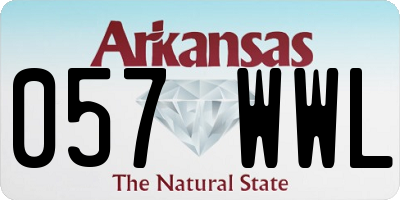 AR license plate 057WWL