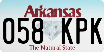 AR license plate 058KPK