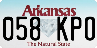 AR license plate 058KPO